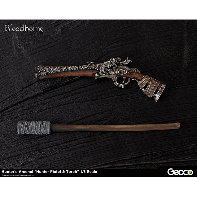 血源詛咒 / 獵人的軍械庫: 獵人手槍 & 火把 1/6 比例武器